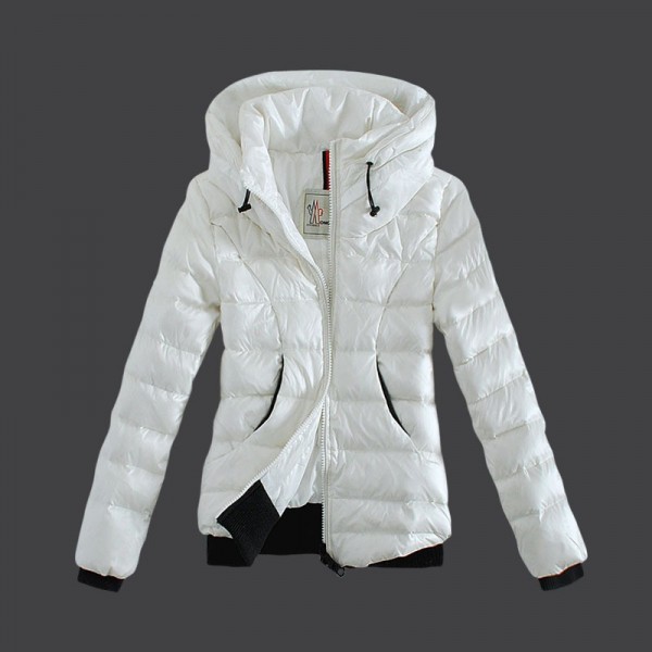 Moncler Donna giubbotti doppia Collari Bianco Presa M1011